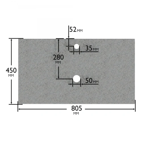 Столешница СанТа 900148 80х50 подвесная цвет серый - фото 2
