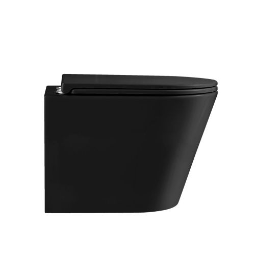 Унитаз подвесной Grossman Торнадо GR-4478BMSQ черный с сиденьем микролифт безободковый смыв торнадо - фото 3