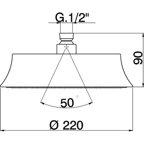 Верхний душ Cisal Cherie DS01620024 золото - фото 2