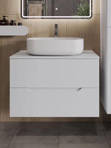 Тумба с раковиной Orange Line Li-80TuwMDF+B07-540W 80х50 - фото 3