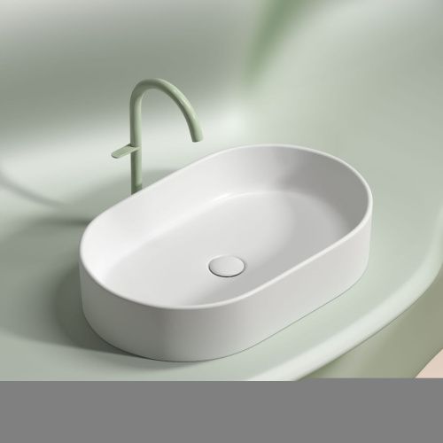 Раковина из сантехнического фарфора Ceramica Nova ELEMENT CN6048MW 60х40 накладная цвет белый без отверстий под смеситель - фото 5