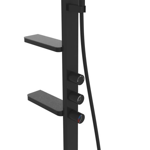 Душевая стойка Vincea Inspire VSFS-3I11MB настенная цвет черный - фото 5