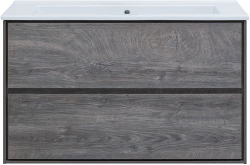 Тумба под раковину Aquanet Милан 00339972 110х50 подвесная цвет коричневый - фото 4