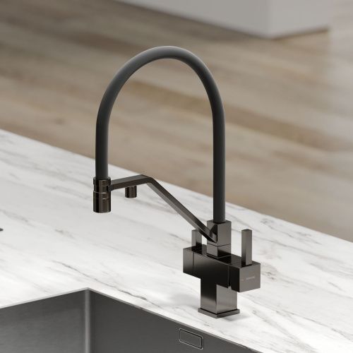 Смеситель для кухни Sancos Loro SC4007GG на мойку вороненая сталь - фото 2