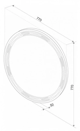 Зеркало с подсветкой и антизапотевателем Art&Max BOLOGNA AM-Bol-D770-DS-F-H 80х80 подвесное