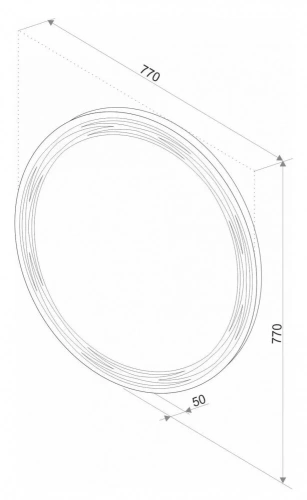 Зеркало с подсветкой и антизапотевателем Art&Max BOLOGNA AM-Bol-D770-DS-F-H 80х80 подвесное - фото 2
