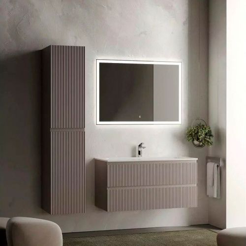 Тумба под раковину Sancos SNOB R SNR100SM 100х40 подвесная цвет бежевый - фото 5