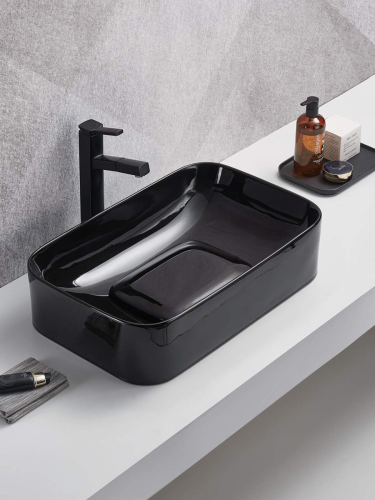 Раковина из сантехнического фаянса WeltWasser WW SK 10000008701 40 см накладная цвет черный без отверстий под смеситель - фото 2