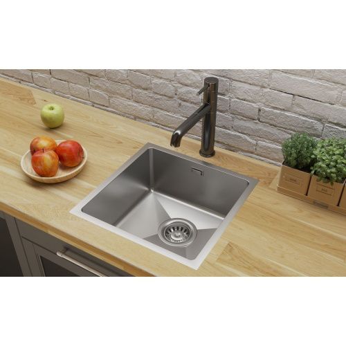 Кухонная мойка Grandex Aqua PROLINE 44 303413 45х45 цвет серый поверхность матовая - фото 4