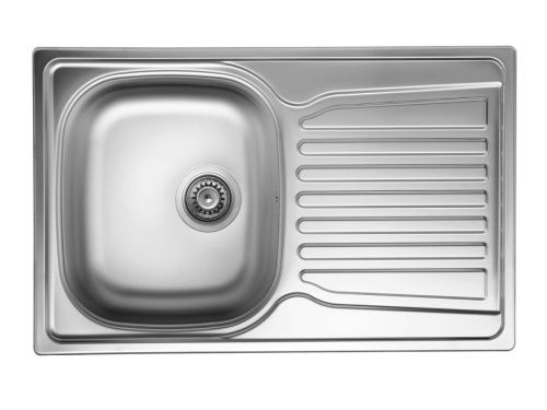 Кухонная мойка Ukinox Комфорт COP780.490 -GT8K 2L 80х50 цвет хром поверхность полированная - фото 2