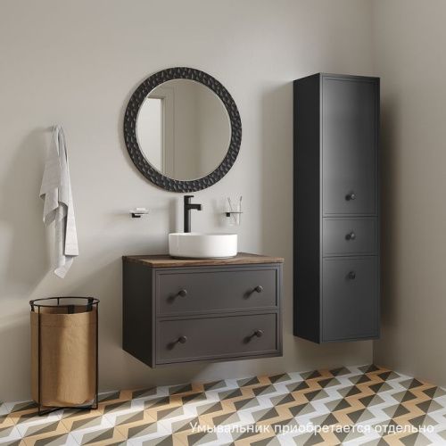 Тумба под раковину Iddis Torr TOR70DMi95K 70х50 подвесная цвет серый - фото 3