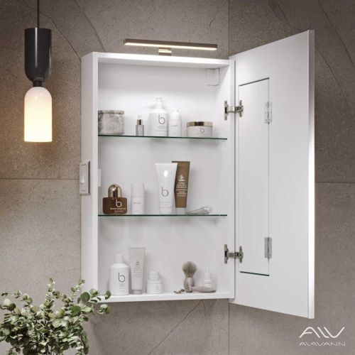 Зеркало-шкаф Alavann Cosmetic ALV0723001 60х80 подвесной цвет белый - фото 4