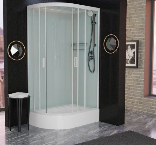 Душевая кабина Frank 129009 120х80 асимметричная с крышей ориентация правая - фото 2