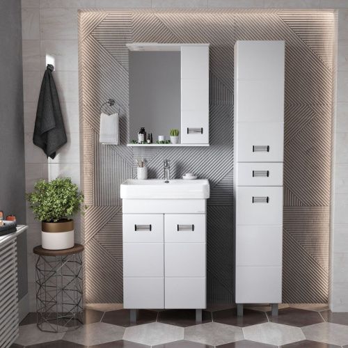 Тумба под раковину Onika Балтика 105521 50х40 напольная цвет белый - фото 5