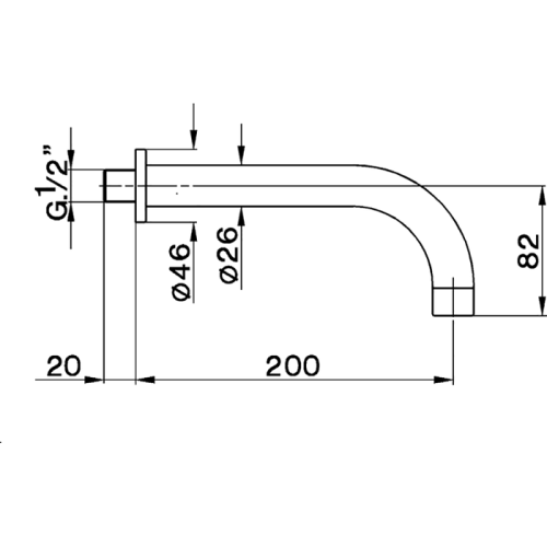 Излив Cisal ZA00125021 хром - фото 2
