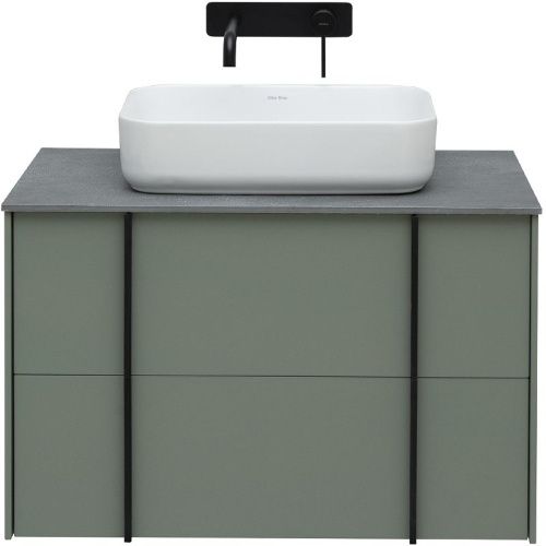 Тумба под раковину Allen Brau Reality 1.32005.CGM 80х50 подвесная цвет зеленый - фото 3
