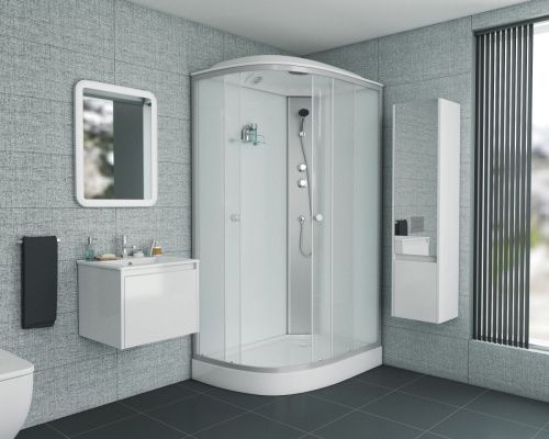 Душевая кабина Niagara Eco E120/80/13R/MT 120х80 четверть круга с крышей ориентация правая - фото 3