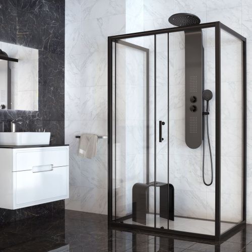 Душевая панель Taliente TA-G-A03Bb настенная цвет черный - фото 2