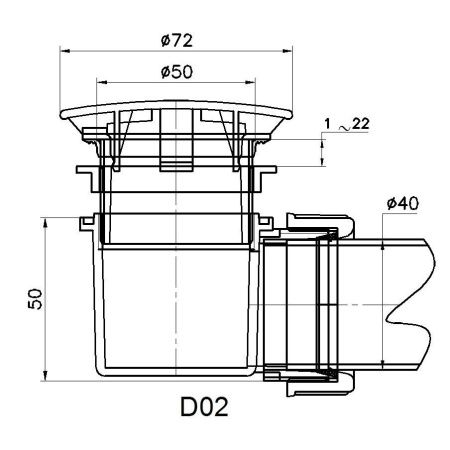 Сифон для душевого поддона RGW 18241102-01 хром