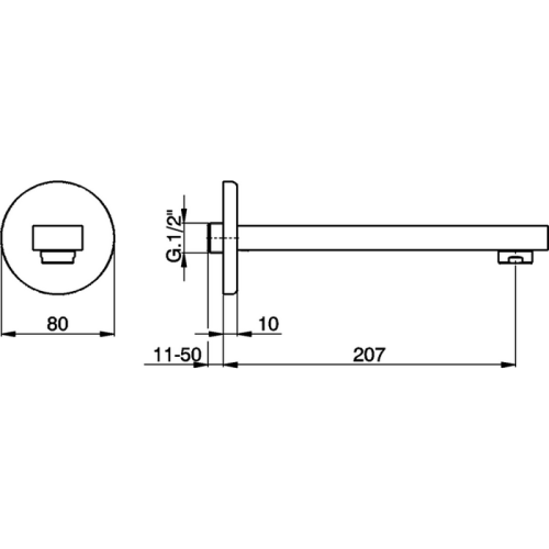 Излив Cisal Roadster RR00024021 хром - фото 2