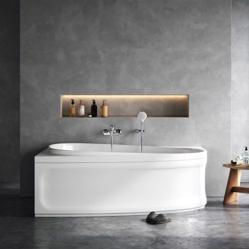 Ванна акриловая Am.Pm Like W80A-170L110W-A 170х110 пристенная асимметричная без каркаса - фото 4