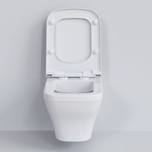 Унитаз подвесной Ambassador Benefit 203T20001R-202T20001S белый с сиденьем микролифт - фото 3