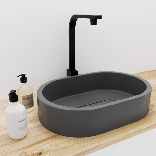 Раковина из искусственного камня Uperwood London 291020215 60х40 накладная цвет серый - фото 2