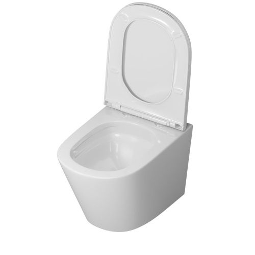 Унитаз подвесной Grossman Торнадо GR-4403SQ белый с сиденьем микролифт безободковый смыв торнадо - фото 3