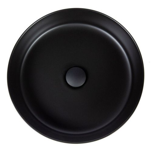 Раковина из сантехнического фарфора Bond Circle S53-398 40х40 накладная цвет черный без отверстий под смеситель - фото 4