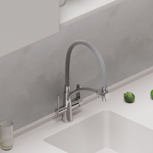 Смеситель для кухни Sancos Eri SC4001CH на мойку хром/серый - фото 3