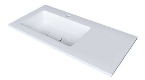 Раковина из искусственного камня Grossman Лофт 4627173210799 90х50 встраиваемая цвет белый - фото 2