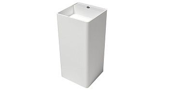 Раковина из искусственного камня Zenon Ember 4000.000.000.000.42154 40х40 напольная цвет белый