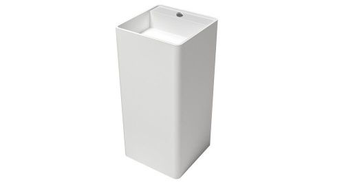 Раковина из искусственного камня Zenon Ember 4000.000.000.000.42154 40х40 напольная цвет белый