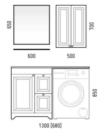 Тумба под раковину Corozo Леон SD-00000726 70х50 напольная цвет белый