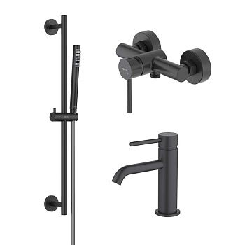 Комплект смесителей Aquatek ЕВРОПА AQ1331MB черный