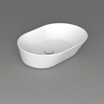 Раковина из сантехнического фаянса Simas Wave WA02 bi*0 60х40 накладная цвет белый без отверстий под смеситель