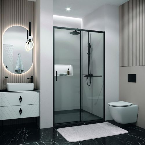 Душевая дверь Grossman Style 100.K33.05.130.21.00 130х195 стекло прозрачное профиль черный - фото 5