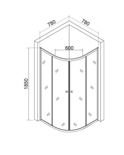 Душевой уголок Agger A01-080TCR/G 78х78 стекло прозрачное профиль хром глянцевый без поддона - фото 5
