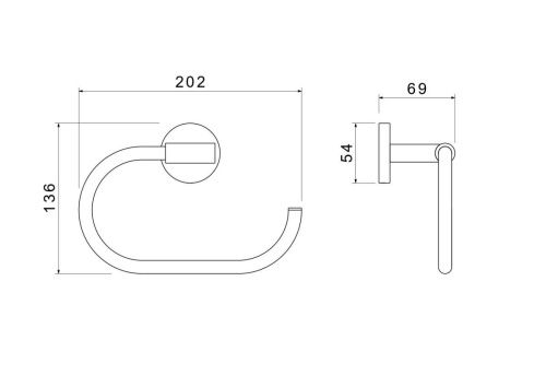 Полотенцедержатель Aquatek ОБЕРОН AQ4221MB - фото 3