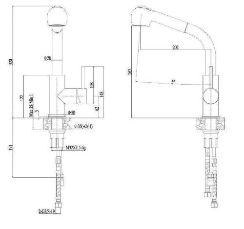 Смеситель для кухни Haiba HB70304-2 на мойку нержавеющая сталь - фото 5