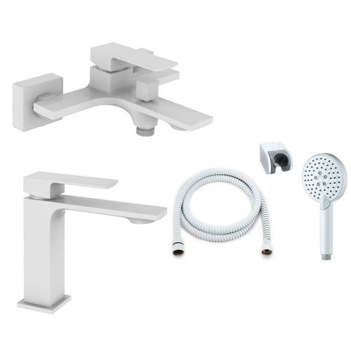 Душевой гарнитур Orange Lutz M04-311w настенный белый - фото 2