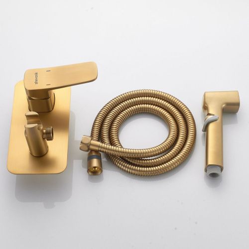 Гигиенический душ со смесителем Shevanik S9905G золото - фото 4