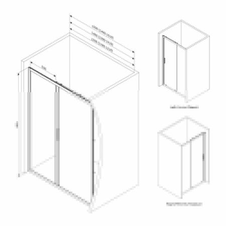 Душевая дверь Am.Pm Gem W90G-120-1-195MT 120х195 стекло прозрачное профиль хром