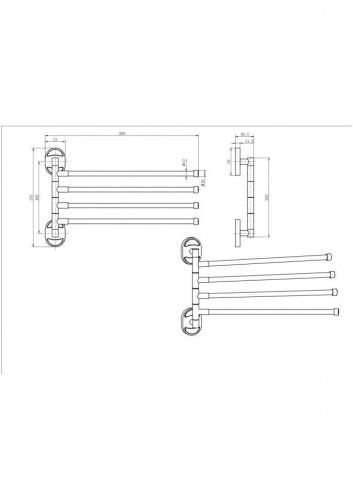 Полотенцедержатель CeramaLux Valencia 73214-4 - фото 2
