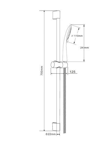 Душевой гарнитур Orange O-Shower OS805cr настенный хром - фото 5