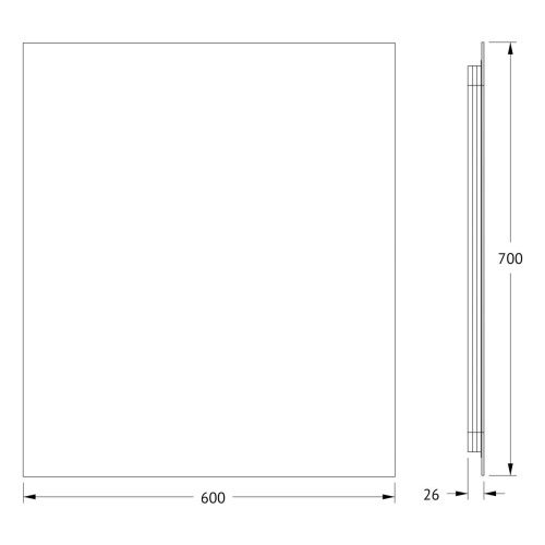 Зеркало с подсветкой Defesto GLOW DF 2506 60х70 подвесное - фото 2