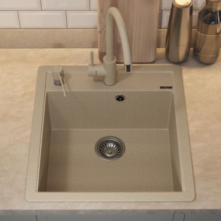 Кухонная мойка Uperwood Quartz Premium UPD-07 3910202125 45х50 цвет бежевый поверхность матовая