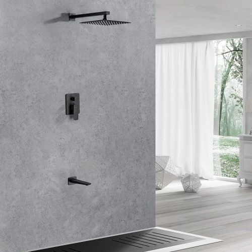 Смеситель для ванны с душем Allen Brau Infinity 5.21014-31 встраиваемый в стену черный - фото 5