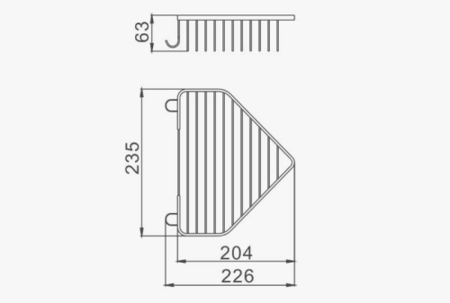 Полка в ванную комнату D-Lin D201304 - фото 2