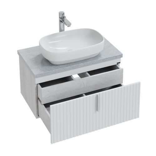 Раковина из сантехнического фаянса СанТа Купер56 60х40 накладная цвет белый - фото 3